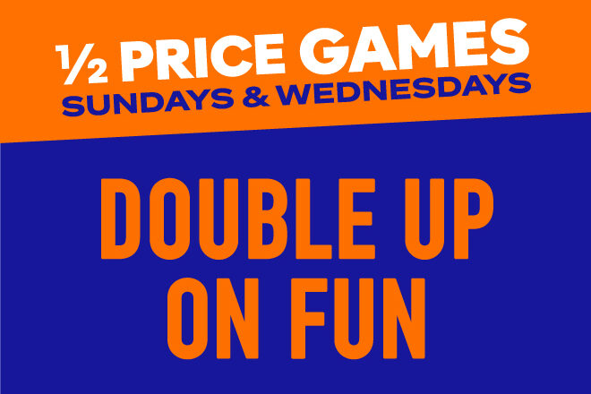 Double up on fun at Dave & Buster's on Sundays and Wednesdays