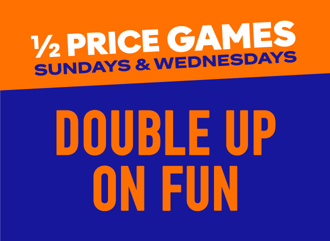 Double up on fun at Dave & Buster's on Sundays and Wednesdays