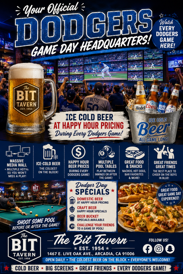 watch Dodgers games at the BIT tavern