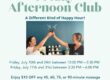afternoon happy hour Friday Club flyer with Sierra Madre Massage