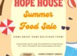 Hope House summer food sale flyer for Friday, July 31st at Vons Credit Union