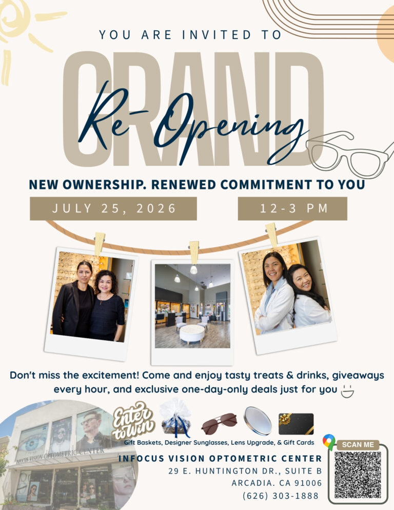 grand re-opening flyer for InFocus