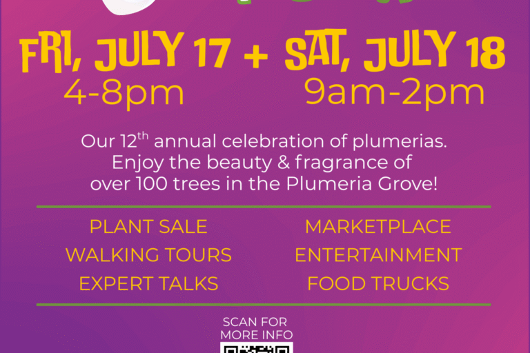 Plumeria Festival flyer from the LA Arboretum