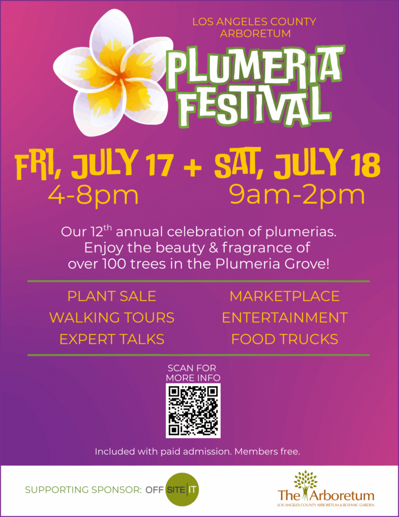 Plumeria Festival flyer from the LA Arboretum