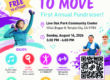 Psyched to Move fundraising flyer