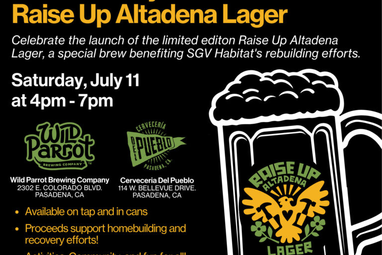 raise a glass for Altadena Lager launch party from Habitat to Humanity