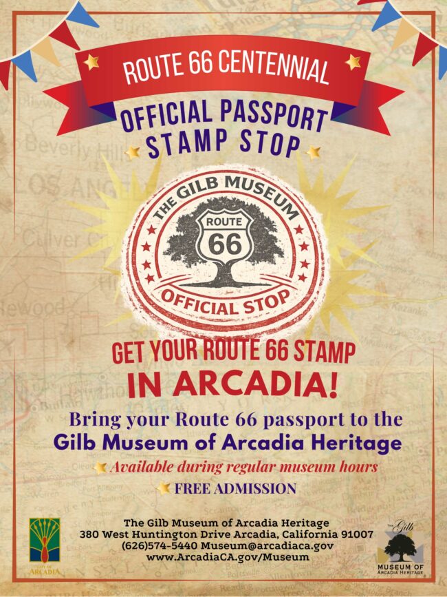 Route-66-Stamp-Promo Route 66 Centennial Stamp flyer for the Gilb Museum