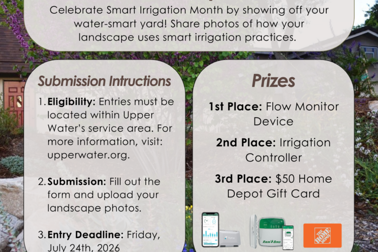 Smart Irrigation Month home landscape contest flyer from Upper SGV Water District