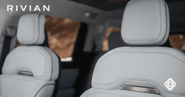 interior of a Rivian car