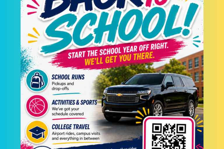 Wheels Up Connection back to school info flyer