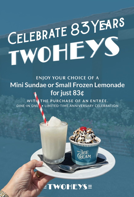 Twohey's 83 years celebration flyer 