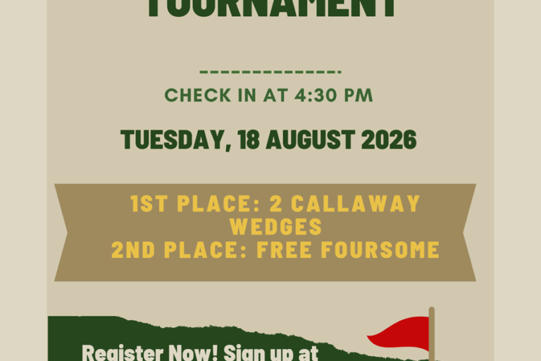 Arcadia Par 3 golf course 2 man scramble competition flyer