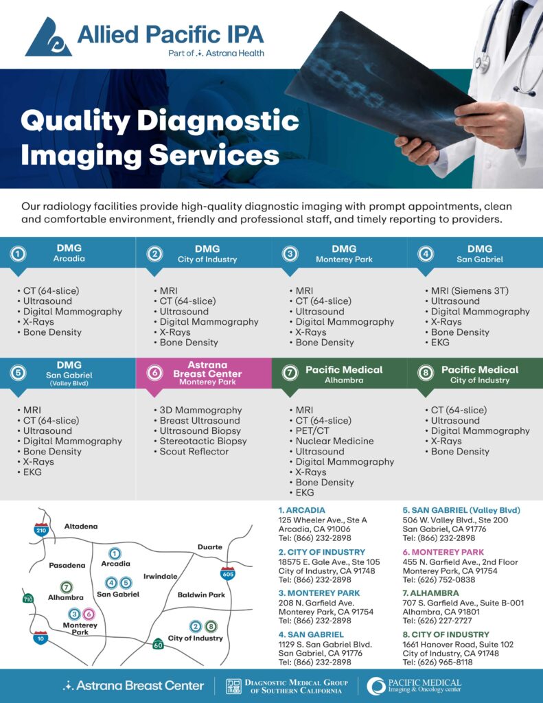 Allied Pacific diagnostics services flyer 