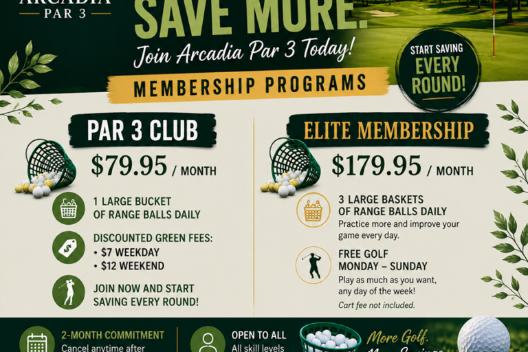 membership info for the Arcadia 3 Par