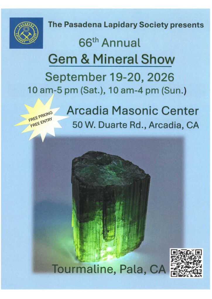 gem and mineral show at Masonic Lodge information flyer 