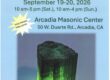 gem and mineral show at Masonic Lodge information flyer