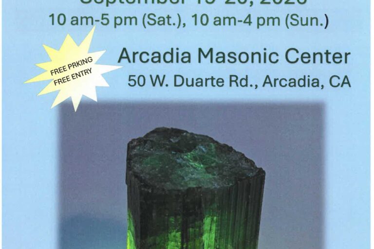 gem and mineral show at Masonic Lodge information flyer