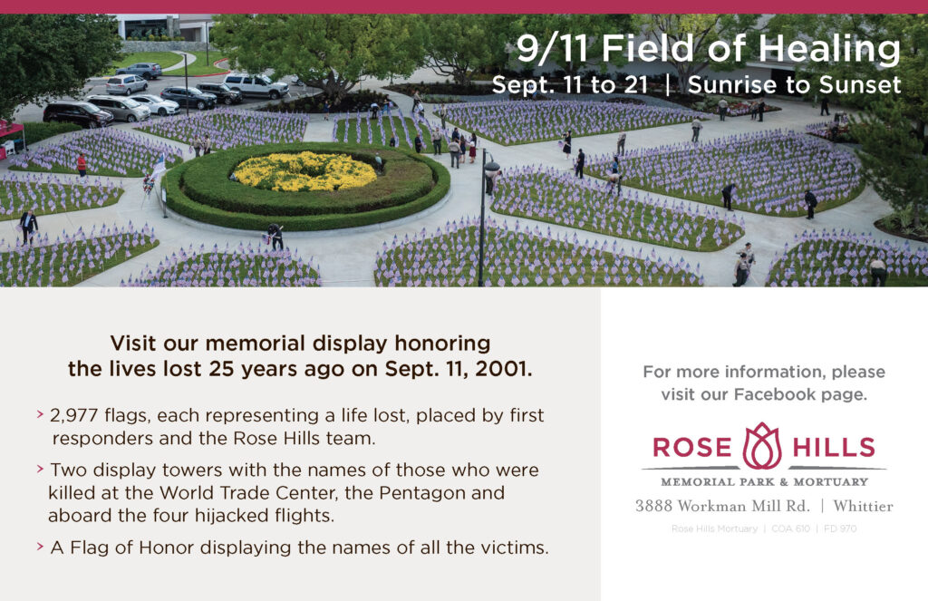 field of healing at Rose Hills 