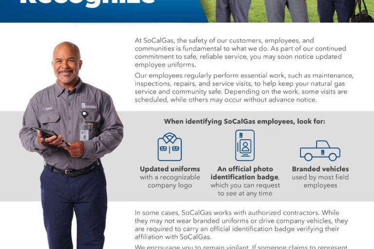 SoCalGas new uniform guidelines
