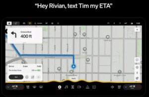 Rivian dashboard showing AI assist 
