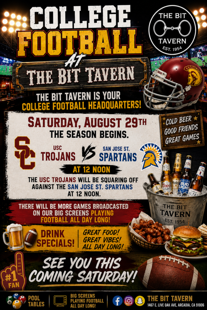 the Bit Tavern is your college football headquarters flyer 