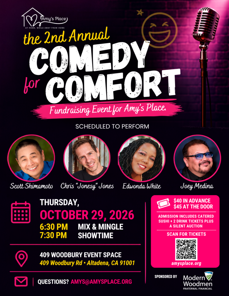 comedy night event for Amy's Place 