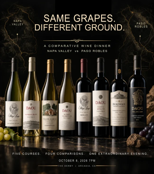 Derby wine dinner flyer