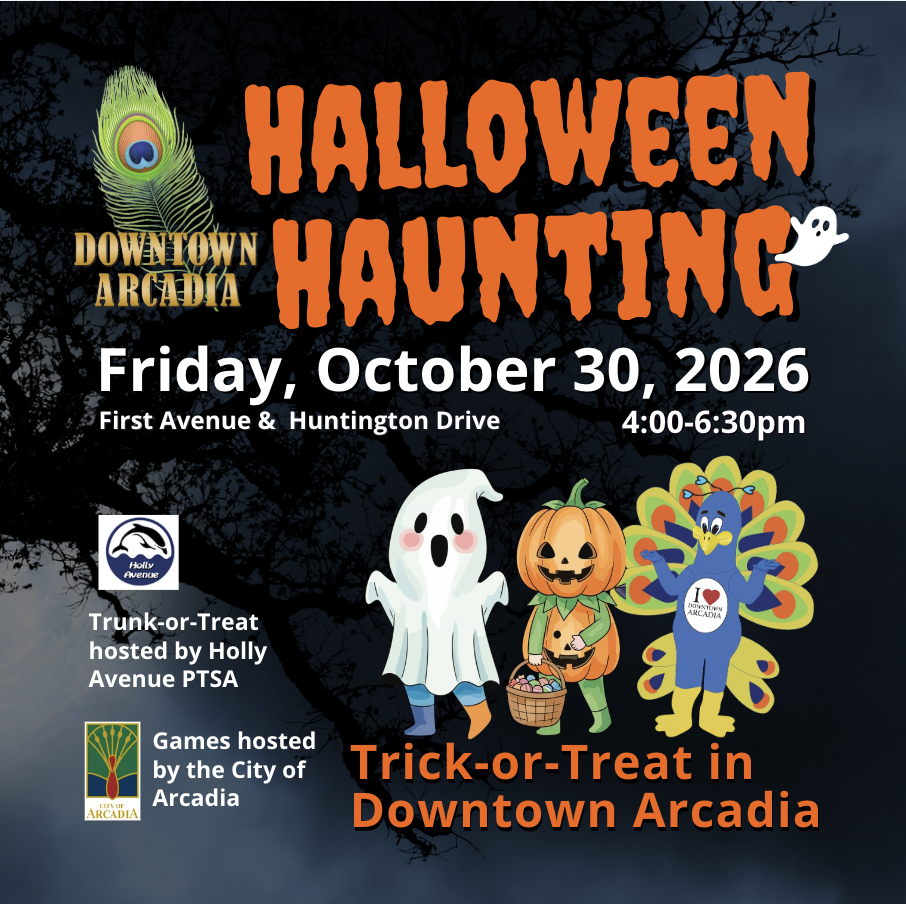 Downtown Arcadia Halloween Haunting flyer for 2026