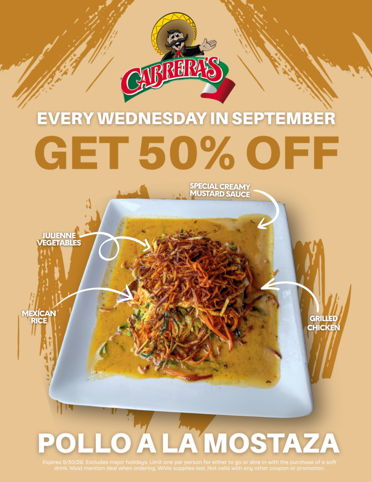 cabrera's september special flyer