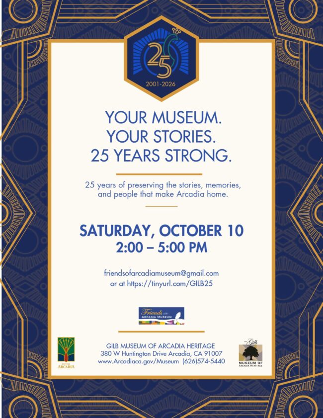 Gilb25-Flyer-2026 Gilb Museum celebrating 25 years information flyer