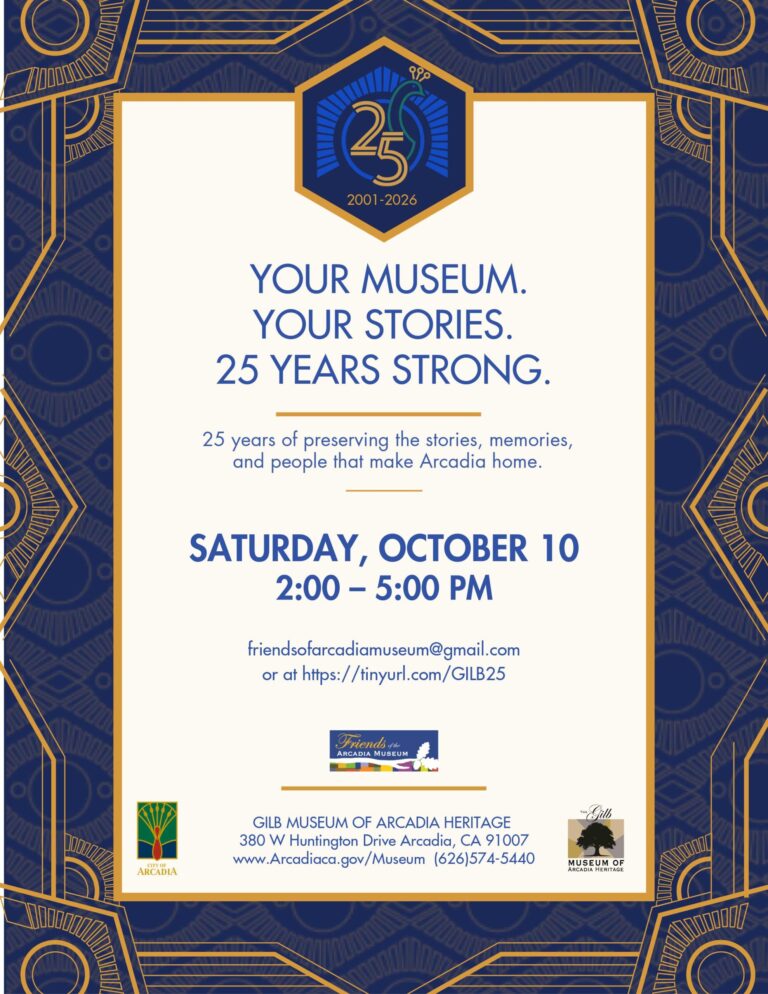 Gilb Museum celebrating 25 years information flyer