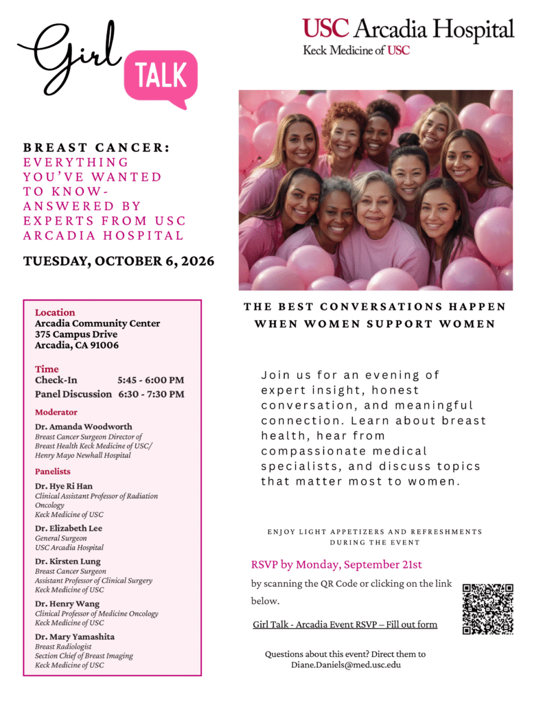 girl talk with the USC Arcadia Hospital 