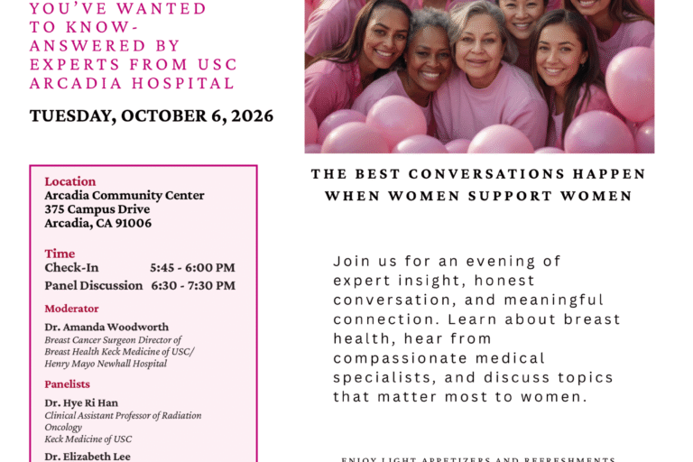 girl talk with the USC Arcadia Hospital