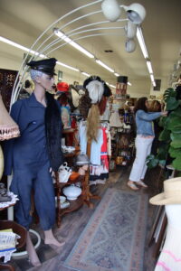 the interior of a thrift shop