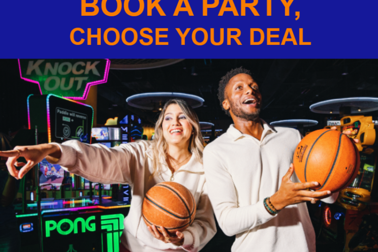 book a party at Dave & Buster's