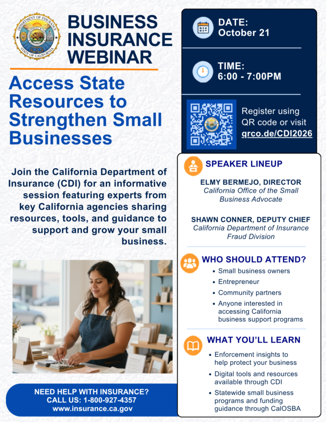 speakers flyer for california labor department webinar