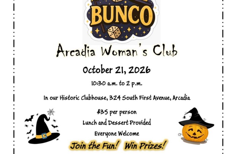 woman's club bunco spooktacular flyer