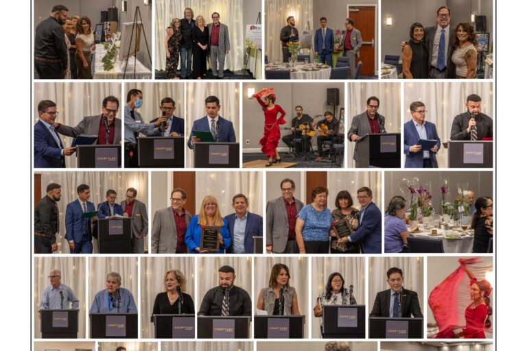 a collage of photos from Hope House from a recent gala