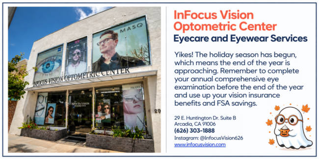 Infocus optometric insurance reminder flyer of information