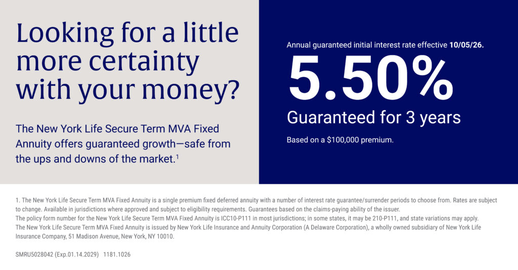 New York Life money certainty information flyer 