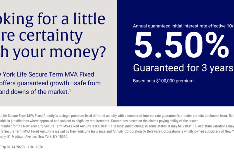 New York Life money certainty information flyer