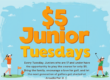 $5 junior tuesdays flyer from Arcadia Golf Course