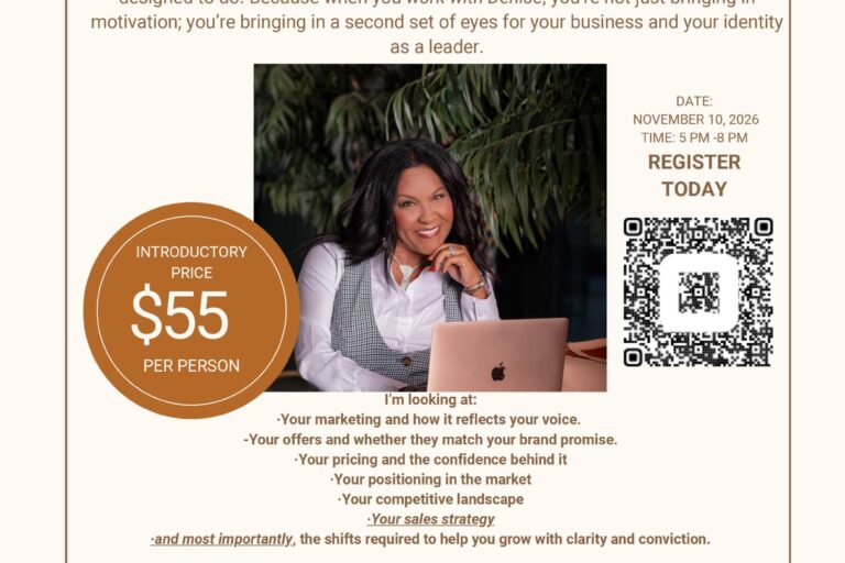 Next Level to Success release room masterclass flyer of information