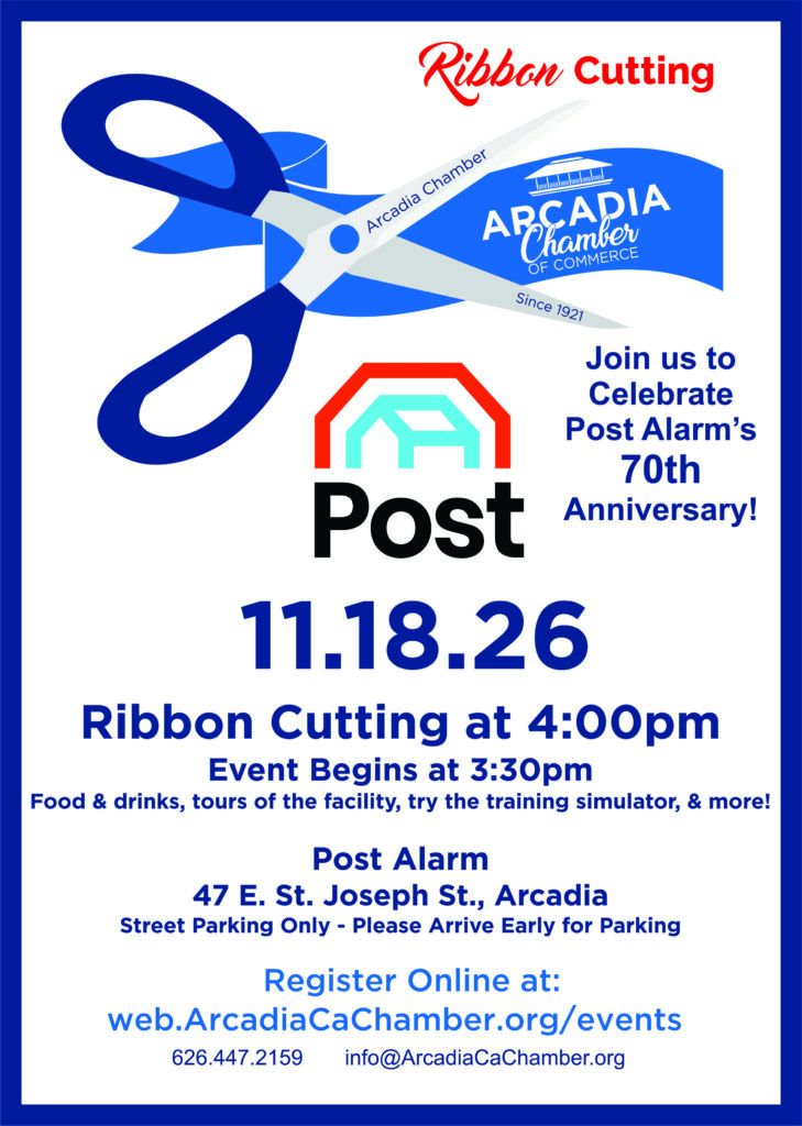 post alarm ribbon cutting flyer