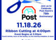 post alarm ribbon cutting flyer