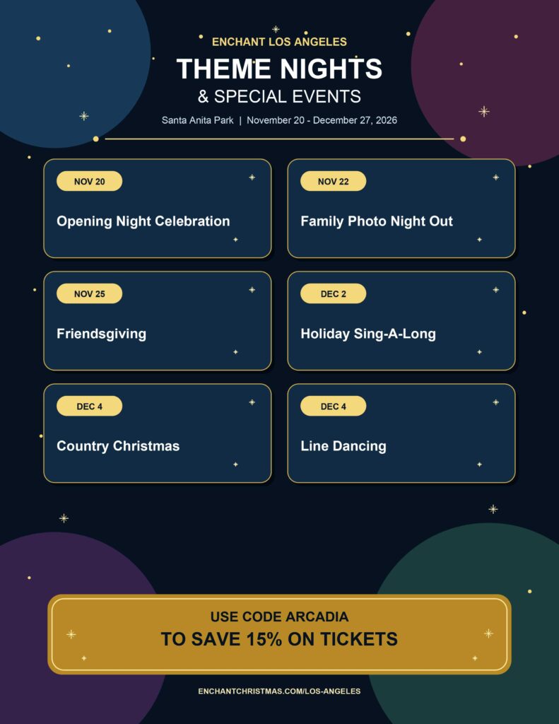 Enchant Christmas theme nights flyer 