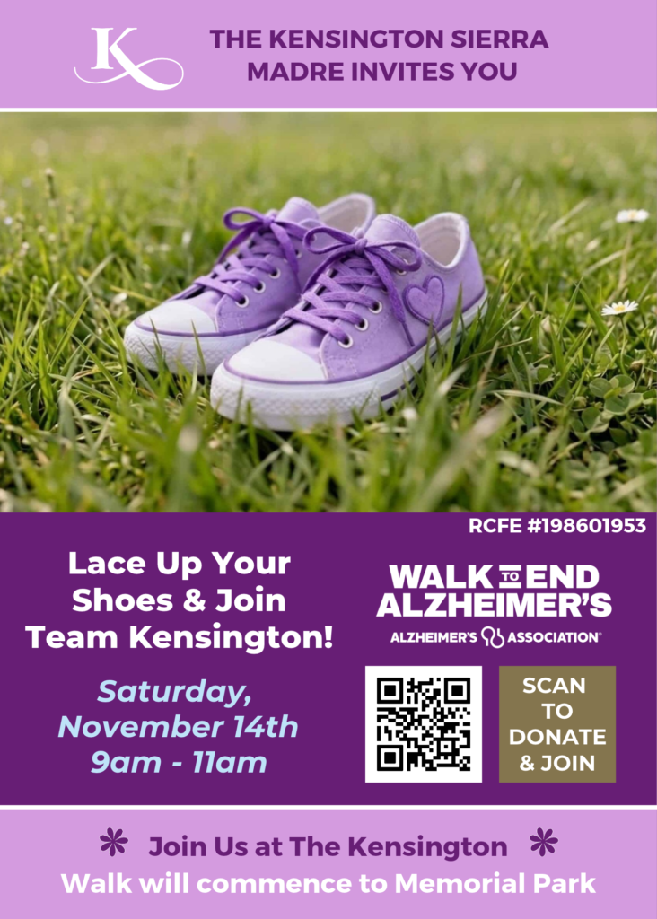 Kensington Alzheimer's walk flyer 