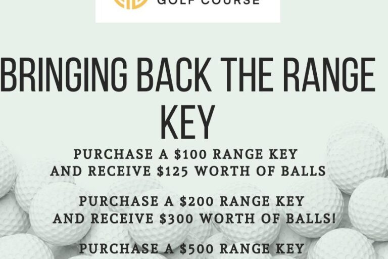 range keys are back at Arcadia Golf Course flyer